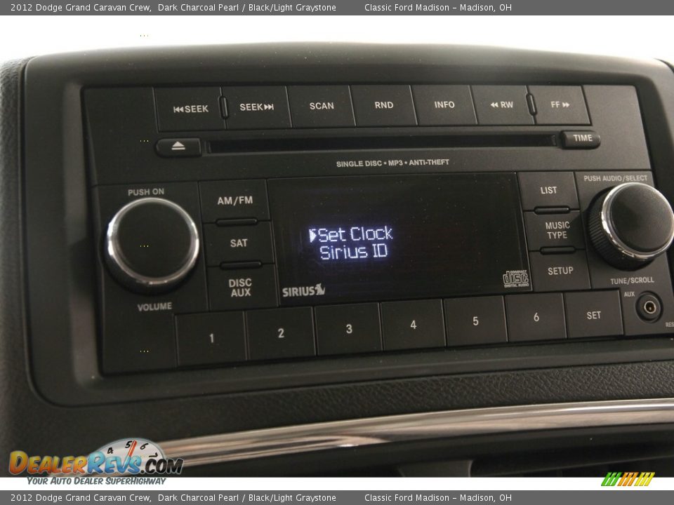 2012 Dodge Grand Caravan Crew Dark Charcoal Pearl / Black/Light Graystone Photo #12