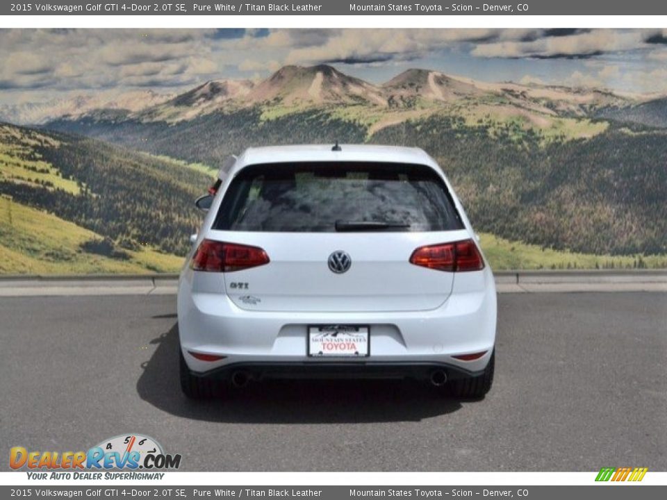 2015 Volkswagen Golf GTI 4-Door 2.0T SE Pure White / Titan Black Leather Photo #9