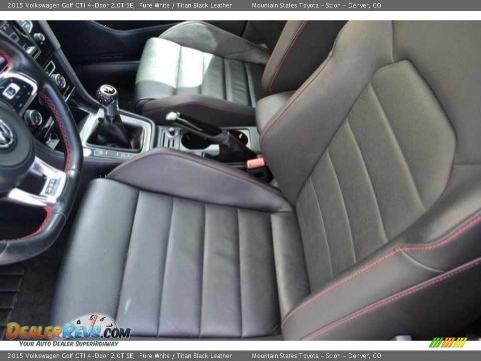 2015 Volkswagen Golf GTI 4-Door 2.0T SE Pure White / Titan Black Leather Photo #11