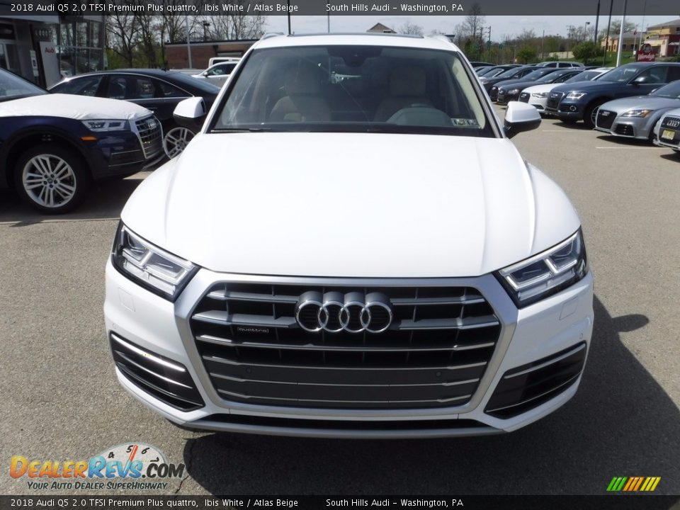 2018 Audi Q5 2.0 TFSI Premium Plus quattro Ibis White / Atlas Beige Photo #8