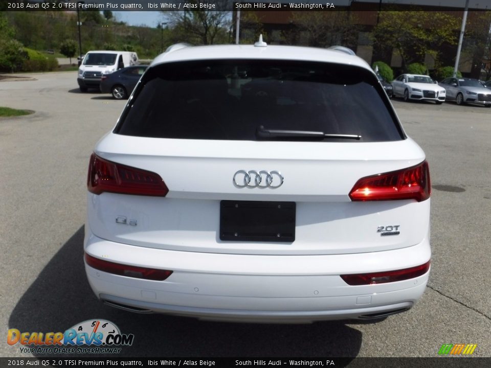 2018 Audi Q5 2.0 TFSI Premium Plus quattro Ibis White / Atlas Beige Photo #14