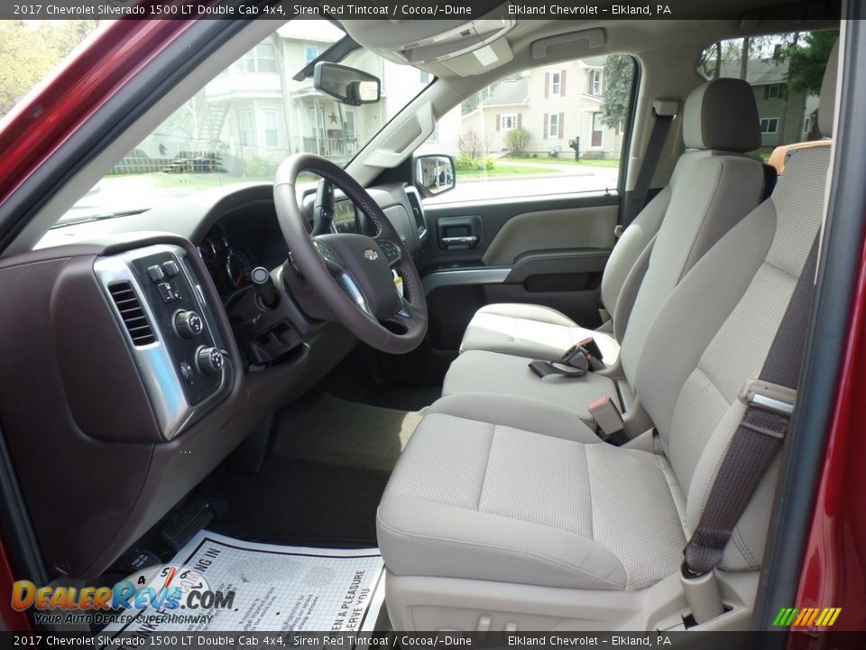 Front Seat of 2017 Chevrolet Silverado 1500 LT Double Cab 4x4 Photo #16
