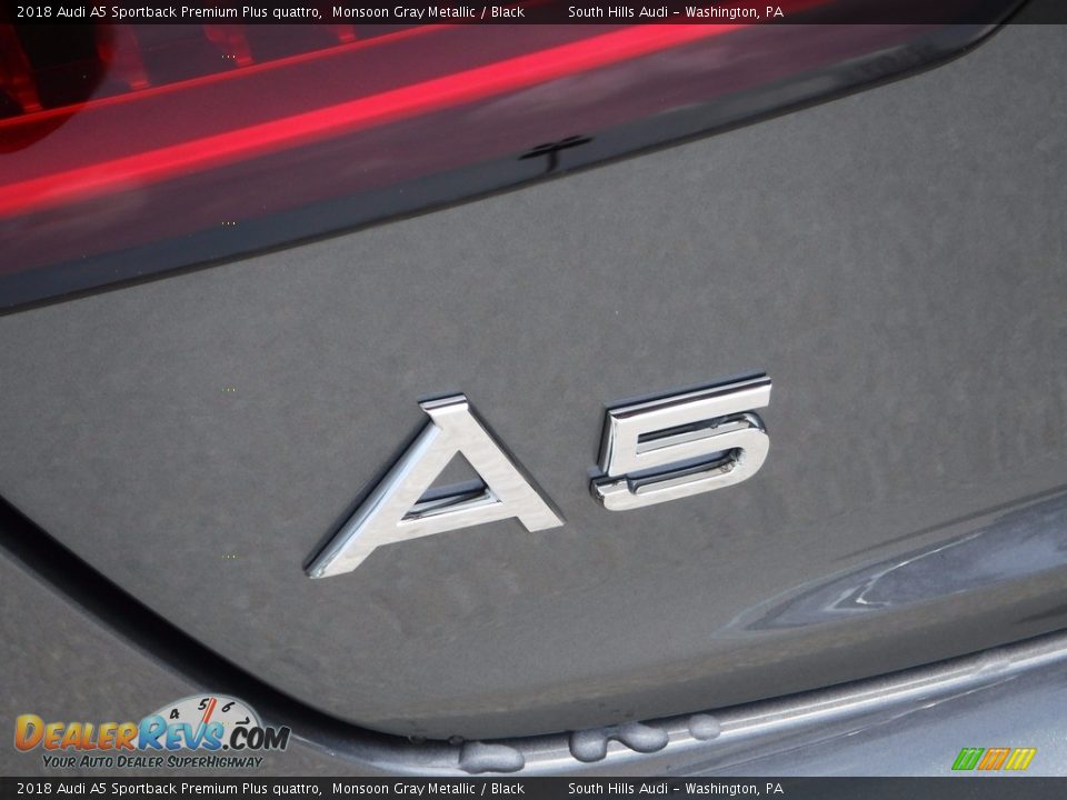 2018 Audi A5 Sportback Premium Plus quattro Monsoon Gray Metallic / Black Photo #17