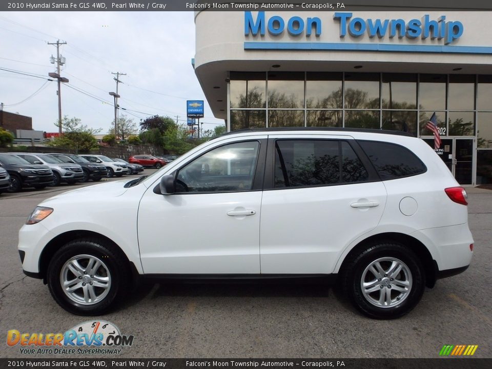 2010 Hyundai Santa Fe GLS 4WD Pearl White / Gray Photo #2