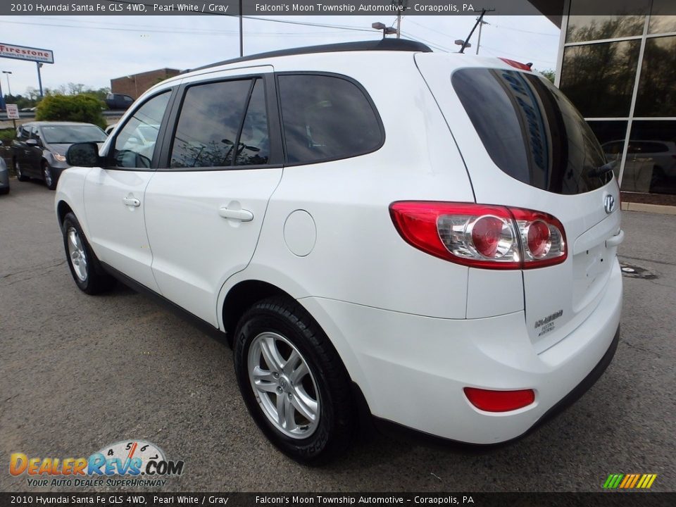 2010 Hyundai Santa Fe GLS 4WD Pearl White / Gray Photo #3
