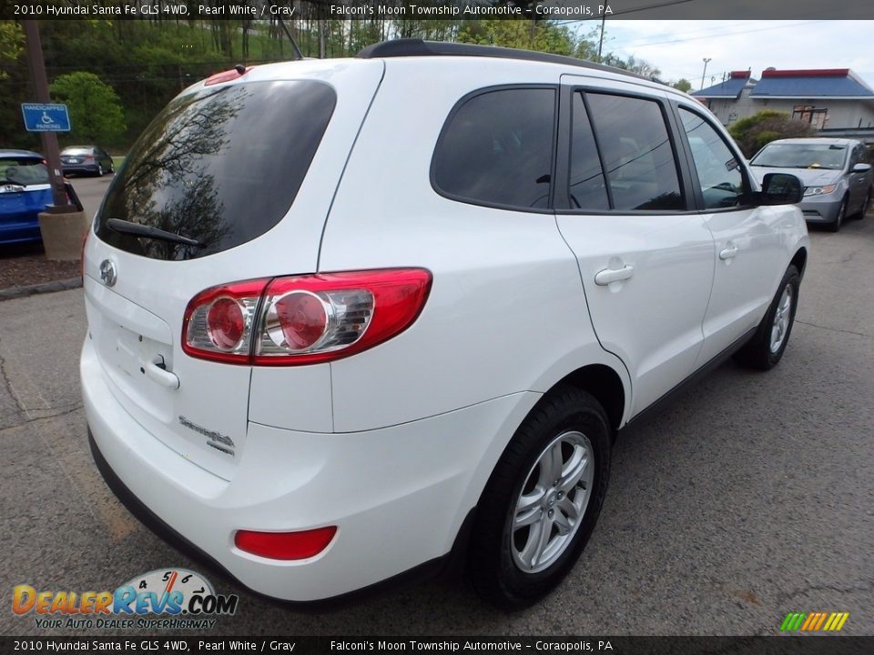 2010 Hyundai Santa Fe GLS 4WD Pearl White / Gray Photo #6