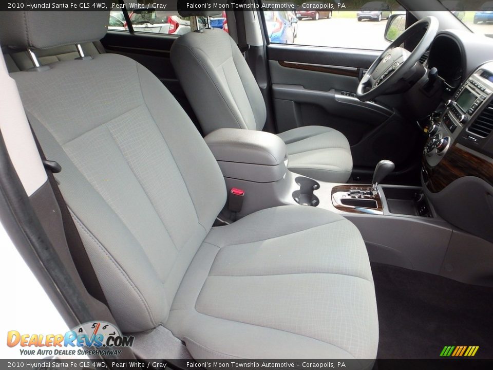 2010 Hyundai Santa Fe GLS 4WD Pearl White / Gray Photo #11