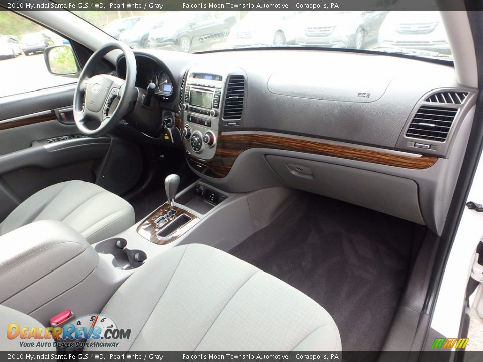 2010 Hyundai Santa Fe GLS 4WD Pearl White / Gray Photo #12