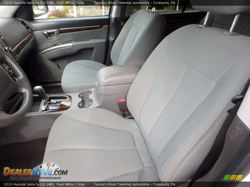 2010 Hyundai Santa Fe GLS 4WD Pearl White / Gray Photo #16