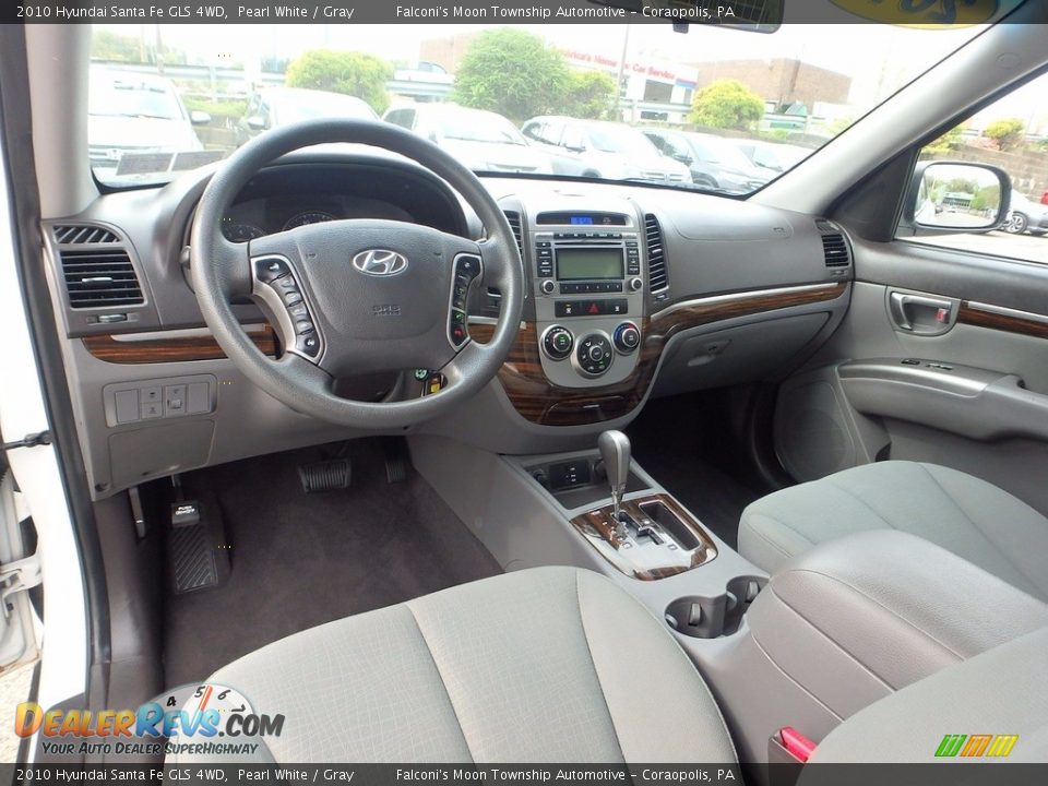 2010 Hyundai Santa Fe GLS 4WD Pearl White / Gray Photo #18