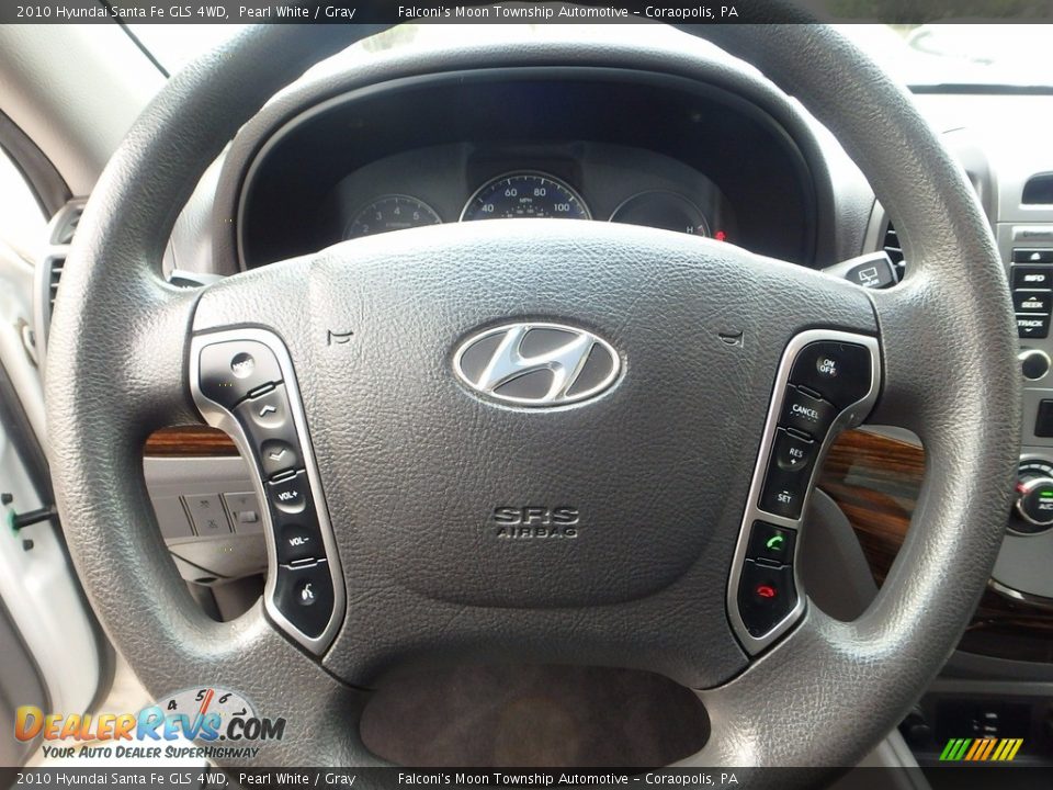 2010 Hyundai Santa Fe GLS 4WD Pearl White / Gray Photo #22