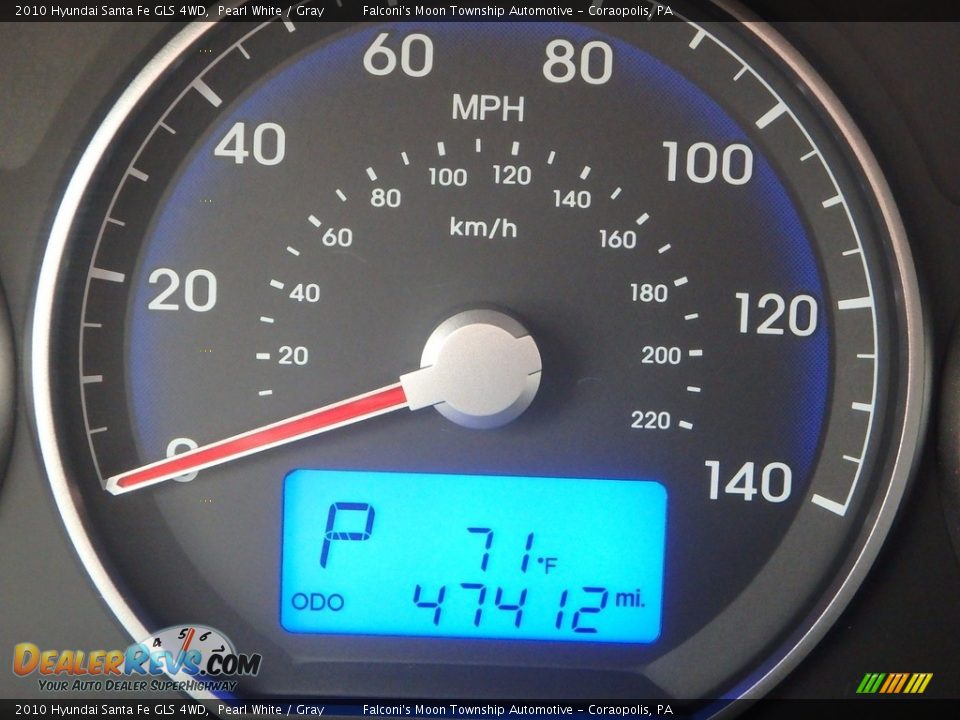 2010 Hyundai Santa Fe GLS 4WD Pearl White / Gray Photo #25