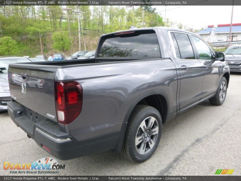 2017 Honda Ridgeline RTL-T AWD Modern Steel Metallic / Gray Photo #4