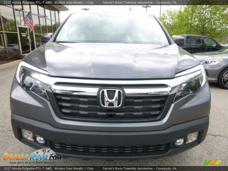 2017 Honda Ridgeline RTL-T AWD Modern Steel Metallic / Gray Photo #6