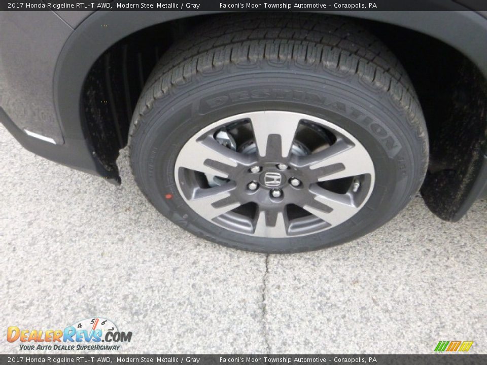 2017 Honda Ridgeline RTL-T AWD Modern Steel Metallic / Gray Photo #7