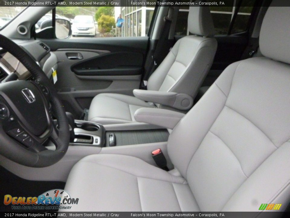 2017 Honda Ridgeline RTL-T AWD Modern Steel Metallic / Gray Photo #8