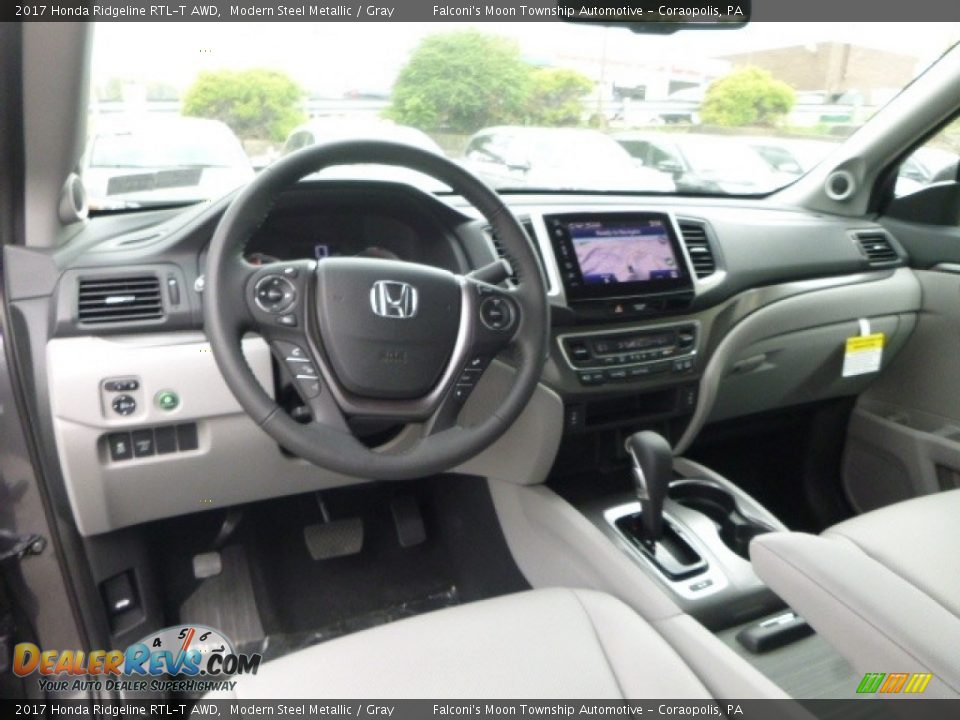 2017 Honda Ridgeline RTL-T AWD Modern Steel Metallic / Gray Photo #10