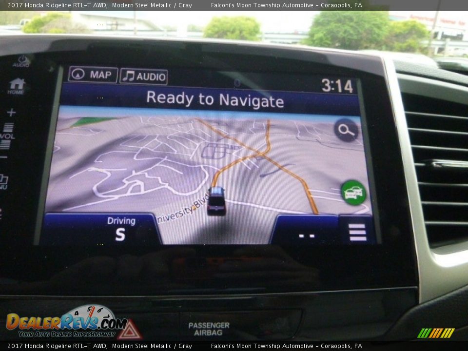 2017 Honda Ridgeline RTL-T AWD Modern Steel Metallic / Gray Photo #12