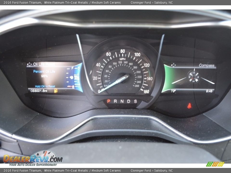 2016 Ford Fusion Titanium White Platinum Tri-Coat Metallic / Medium Soft Ceramic Photo #21