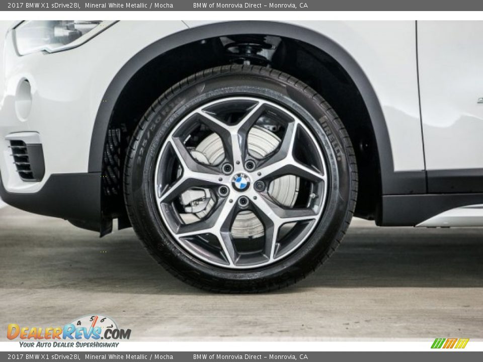 2017 BMW X1 sDrive28i Mineral White Metallic / Mocha Photo #9