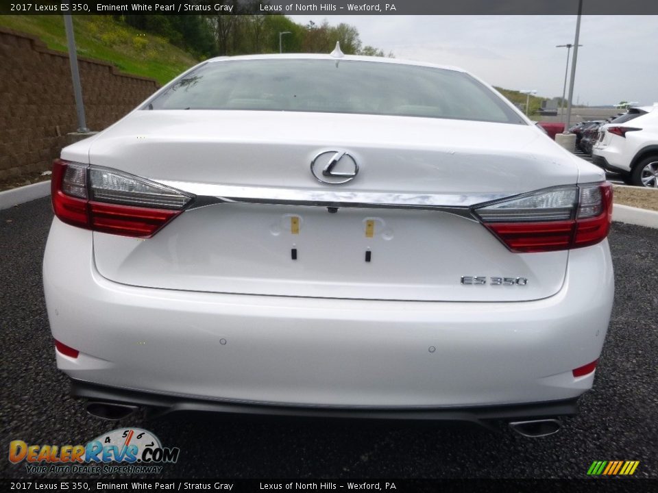 2017 Lexus ES 350 Eminent White Pearl / Stratus Gray Photo #6