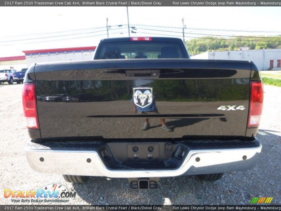 2017 Ram 2500 Tradesman Crew Cab 4x4 Brilliant Black Crystal Pearl / Black/Diesel Gray Photo #4