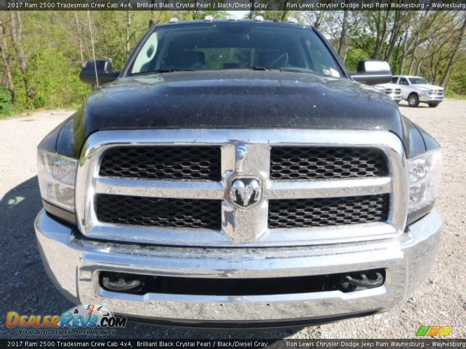 2017 Ram 2500 Tradesman Crew Cab 4x4 Brilliant Black Crystal Pearl / Black/Diesel Gray Photo #8