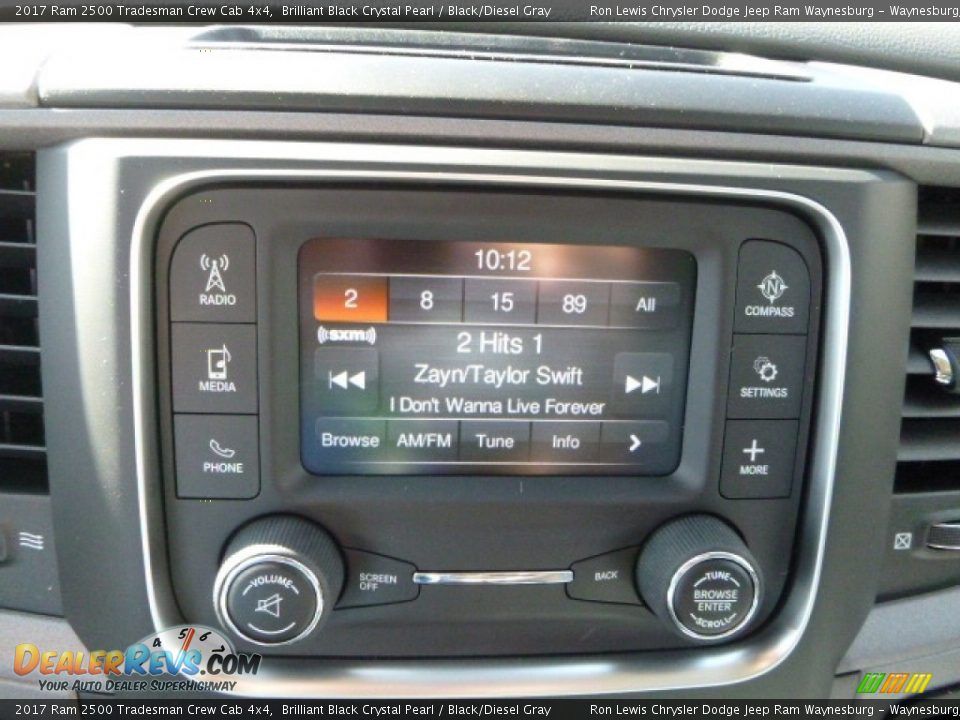 2017 Ram 2500 Tradesman Crew Cab 4x4 Brilliant Black Crystal Pearl / Black/Diesel Gray Photo #17