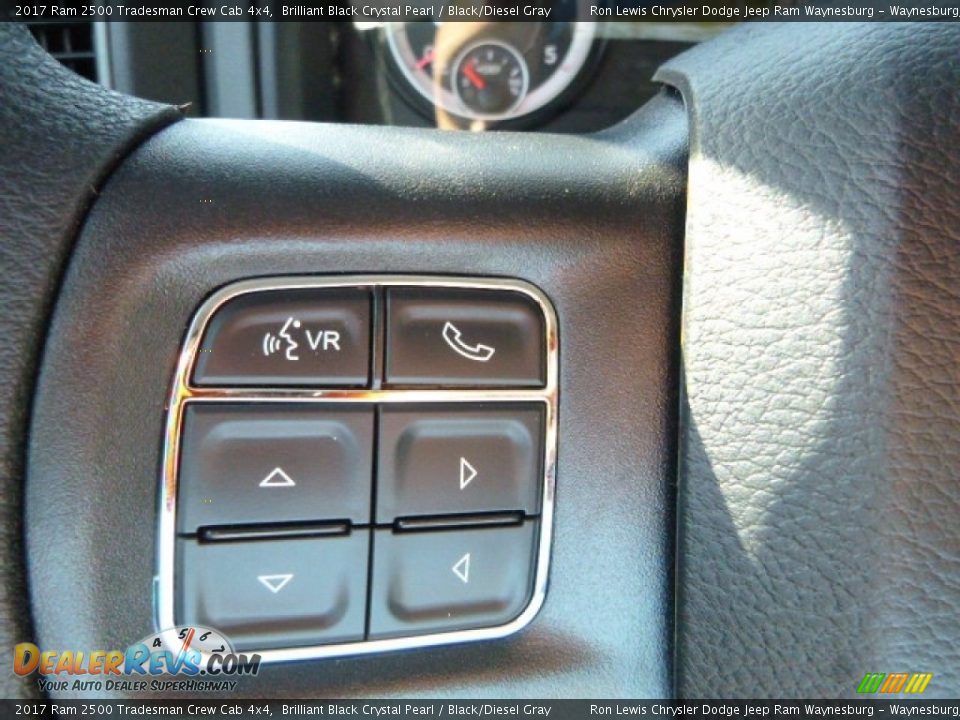 2017 Ram 2500 Tradesman Crew Cab 4x4 Brilliant Black Crystal Pearl / Black/Diesel Gray Photo #20