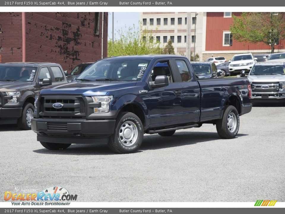 2017 Ford F150 XL SuperCab 4x4 Blue Jeans / Earth Gray Photo #1