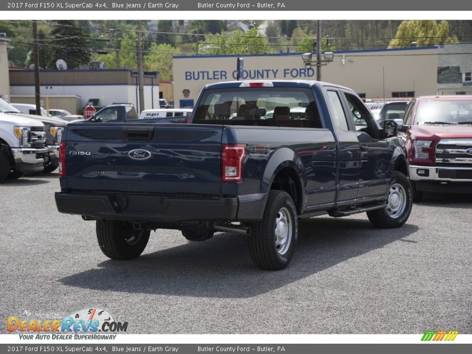 2017 Ford F150 XL SuperCab 4x4 Blue Jeans / Earth Gray Photo #5