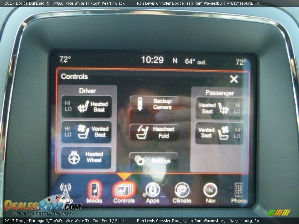 2017 Dodge Durango R/T AWD Vice White Tri-Coat Pearl / Black Photo #15