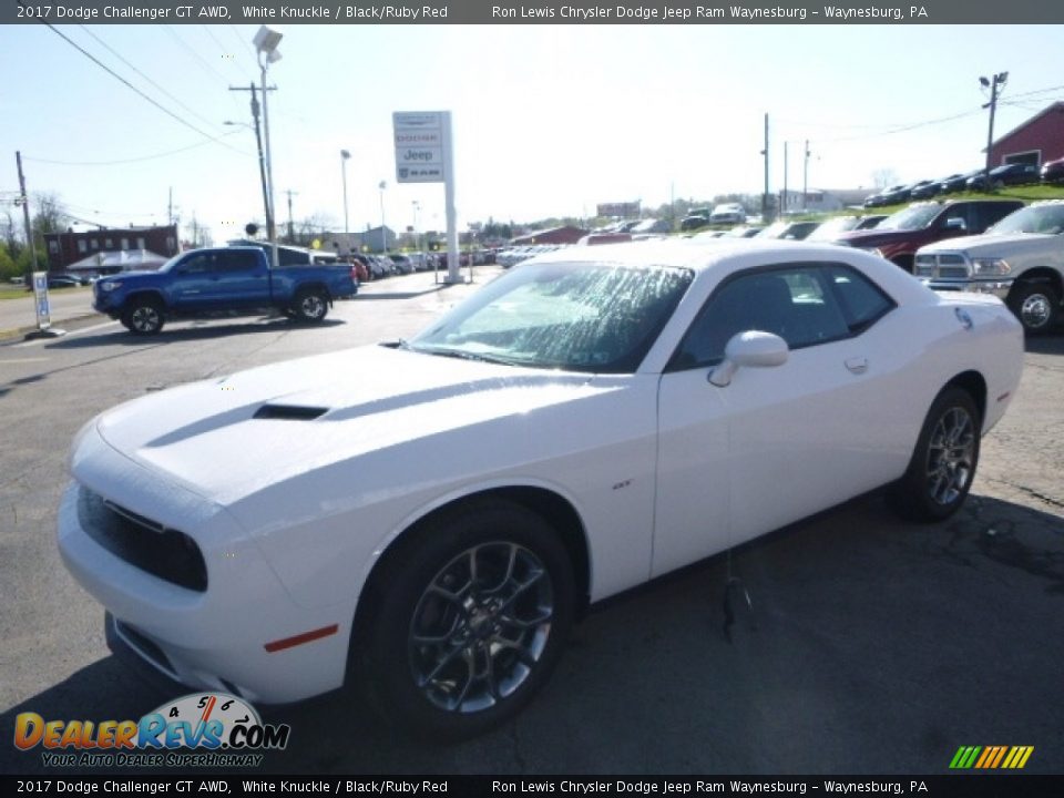 2017 Dodge Challenger GT AWD White Knuckle / Black/Ruby Red Photo #1
