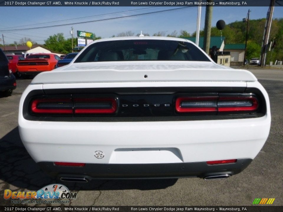 2017 Dodge Challenger GT AWD White Knuckle / Black/Ruby Red Photo #5