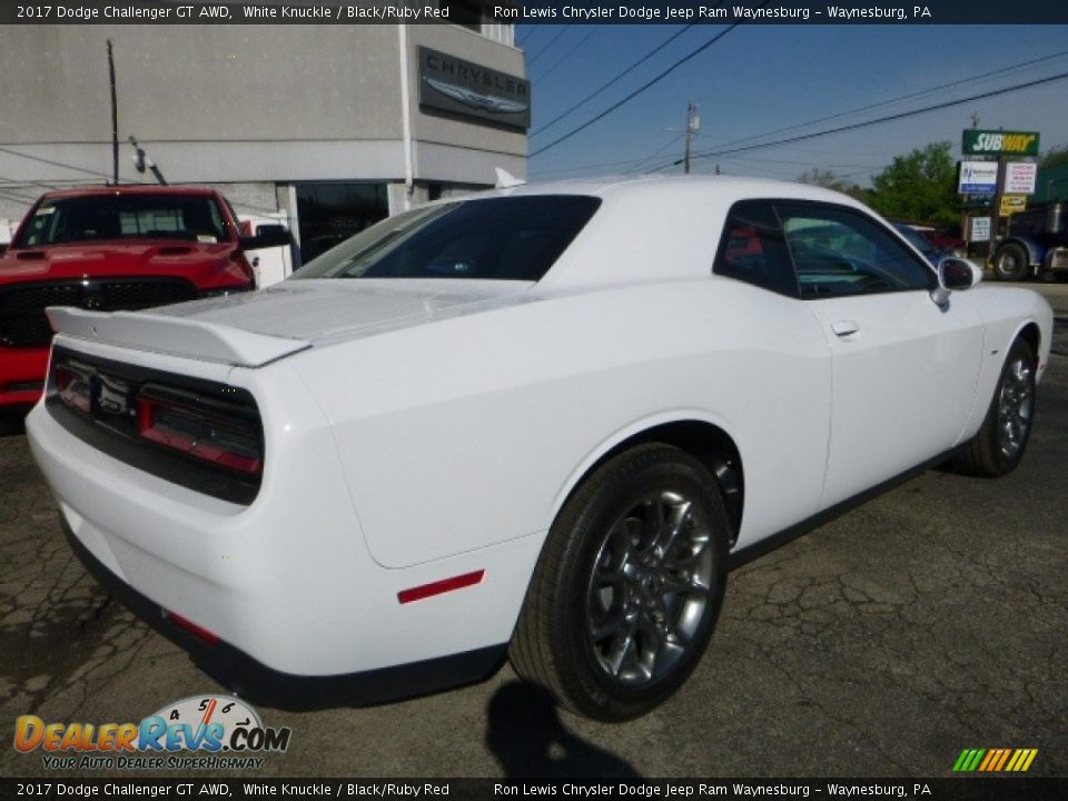 2017 Dodge Challenger GT AWD White Knuckle / Black/Ruby Red Photo #6