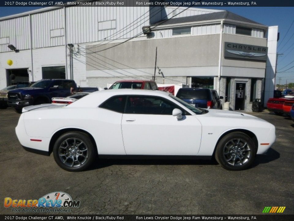 2017 Dodge Challenger GT AWD White Knuckle / Black/Ruby Red Photo #7