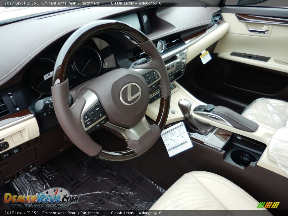 2017 Lexus ES 350 Eminent White Pearl / Parchment Photo #2