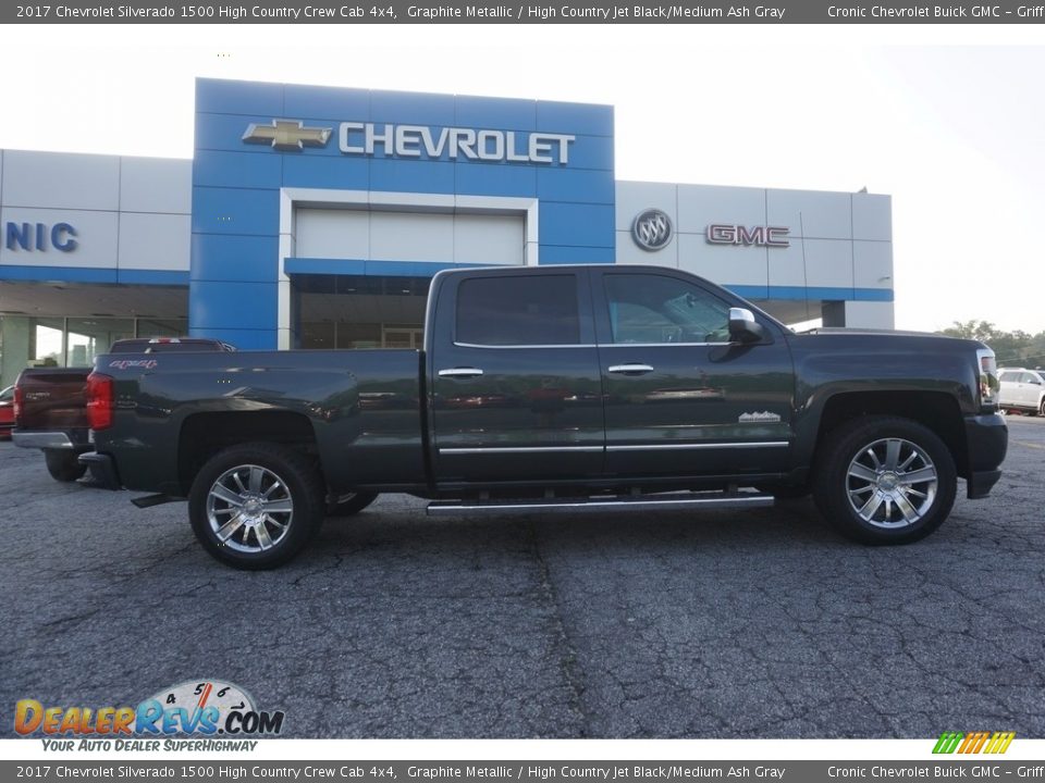 2017 Chevrolet Silverado 1500 High Country Crew Cab 4x4 Graphite Metallic / High Country Jet Black/Medium Ash Gray Photo #8