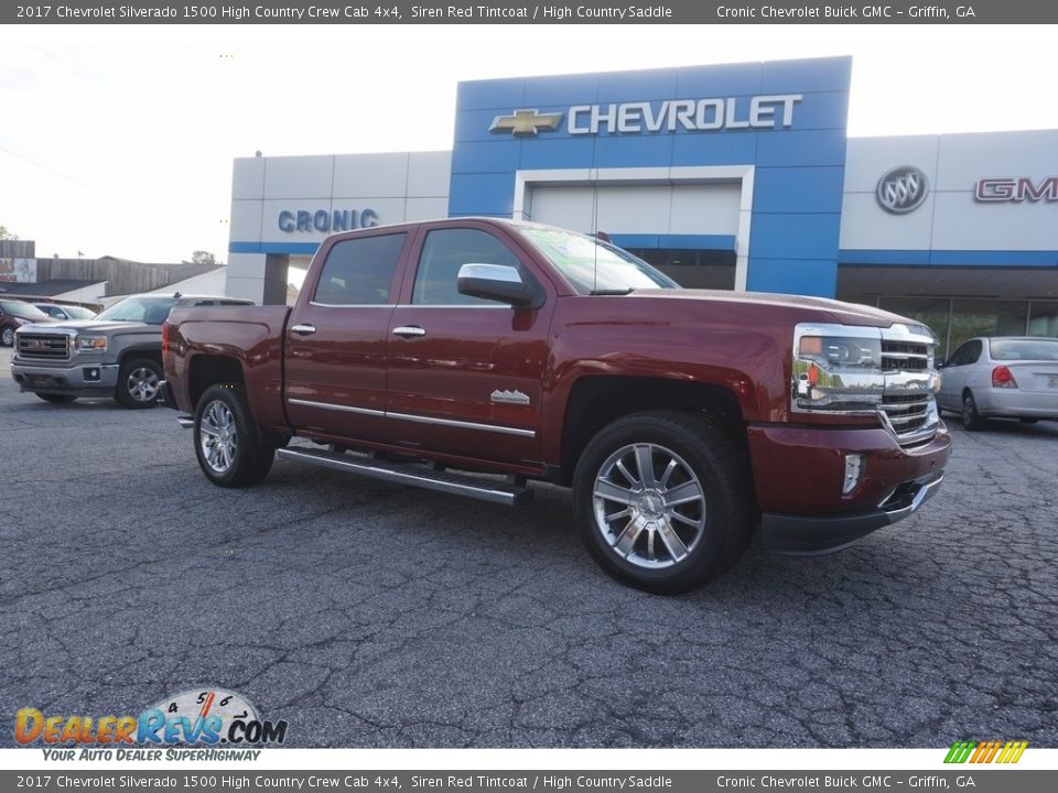 2017 Chevrolet Silverado 1500 High Country Crew Cab 4x4 Siren Red Tintcoat / High Country Saddle Photo #1