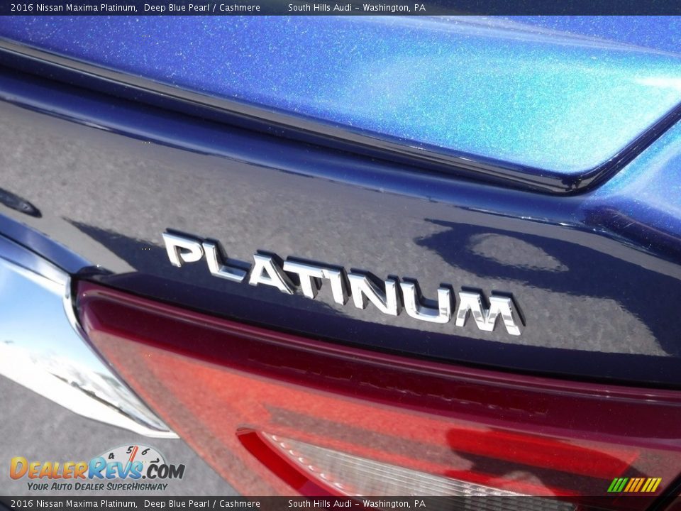 2016 Nissan Maxima Platinum Deep Blue Pearl / Cashmere Photo #12