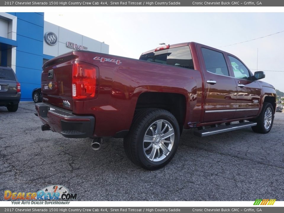 2017 Chevrolet Silverado 1500 High Country Crew Cab 4x4 Siren Red Tintcoat / High Country Saddle Photo #7