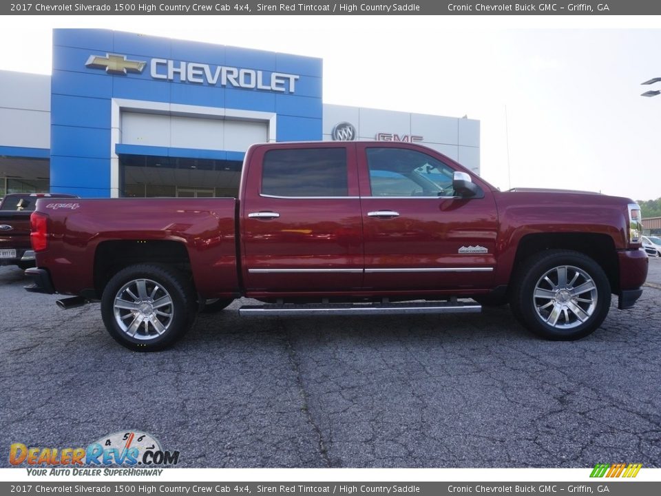 2017 Chevrolet Silverado 1500 High Country Crew Cab 4x4 Siren Red Tintcoat / High Country Saddle Photo #8