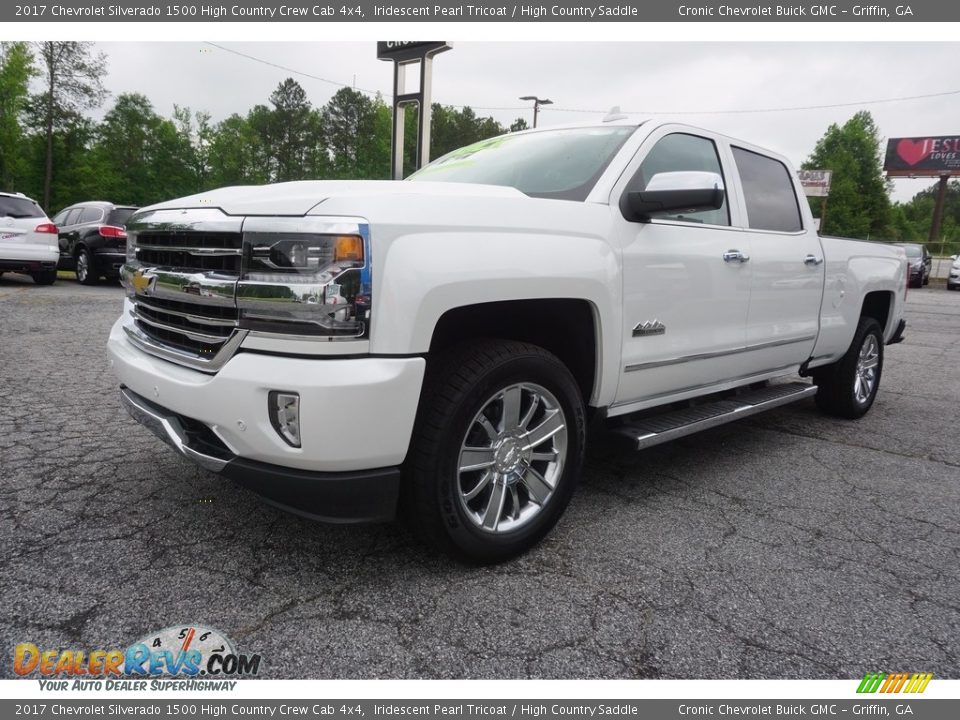 2017 Chevrolet Silverado 1500 High Country Crew Cab 4x4 Iridescent Pearl Tricoat / High Country Saddle Photo #3