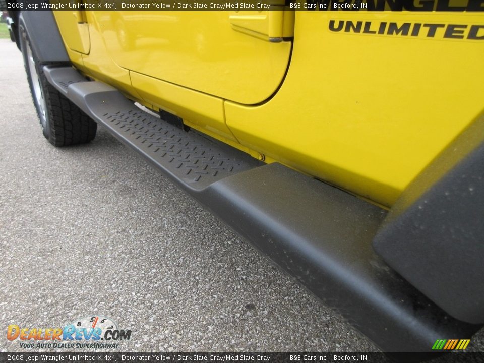 2008 Jeep Wrangler Unlimited X 4x4 Detonator Yellow / Dark Slate Gray/Med Slate Gray Photo #10