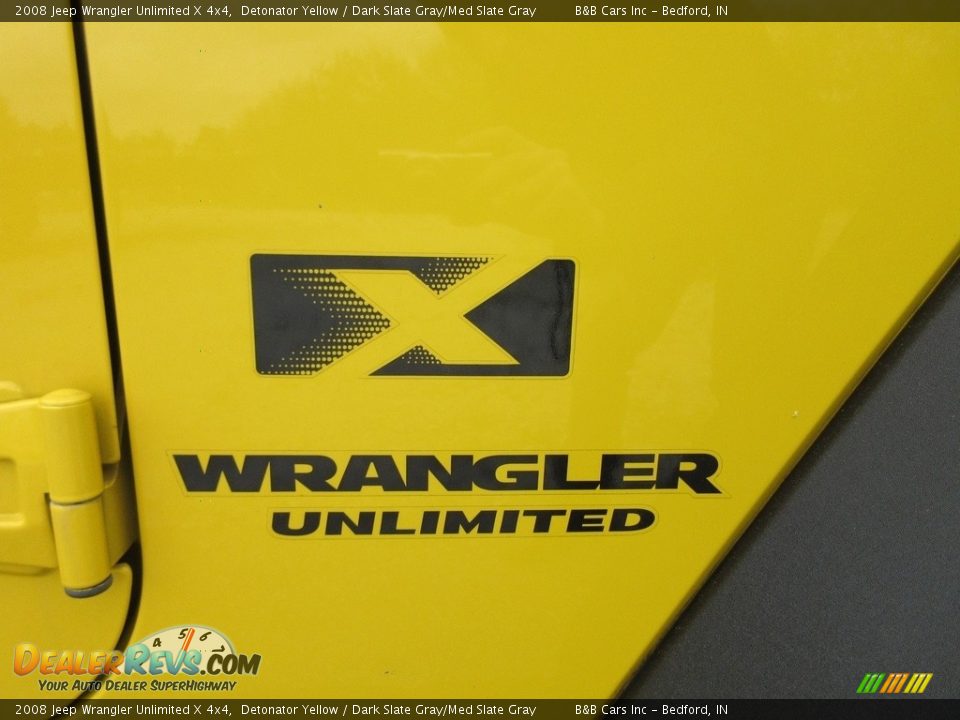 2008 Jeep Wrangler Unlimited X 4x4 Detonator Yellow / Dark Slate Gray/Med Slate Gray Photo #11