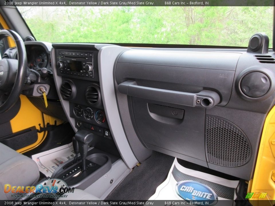 2008 Jeep Wrangler Unlimited X 4x4 Detonator Yellow / Dark Slate Gray/Med Slate Gray Photo #23