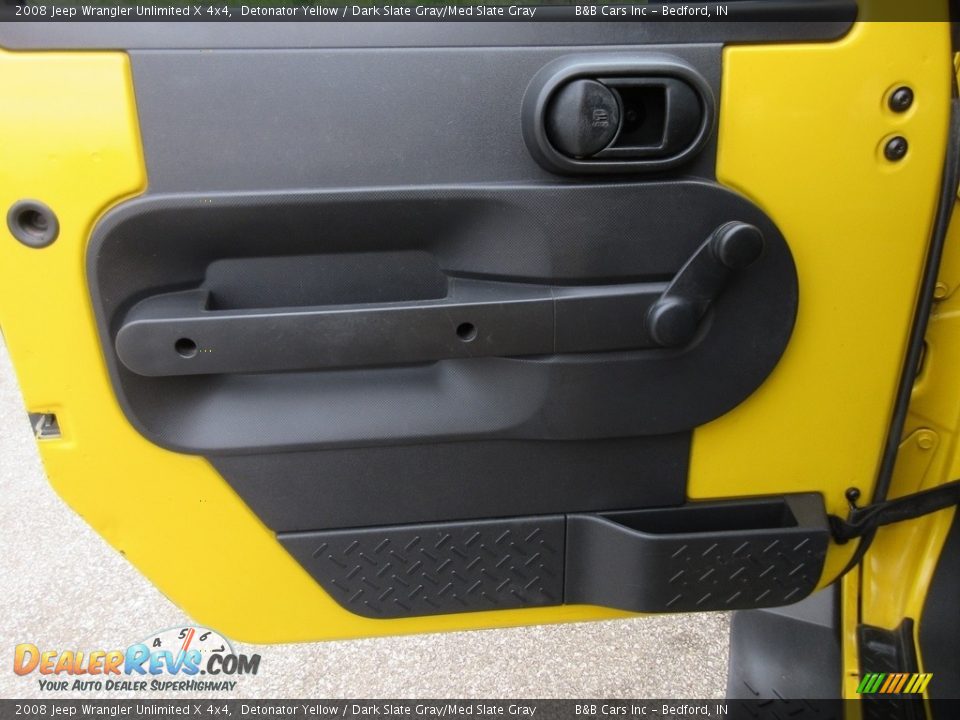 2008 Jeep Wrangler Unlimited X 4x4 Detonator Yellow / Dark Slate Gray/Med Slate Gray Photo #24