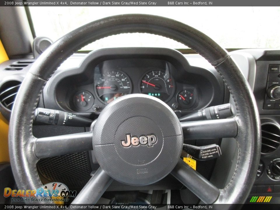 2008 Jeep Wrangler Unlimited X 4x4 Detonator Yellow / Dark Slate Gray/Med Slate Gray Photo #34