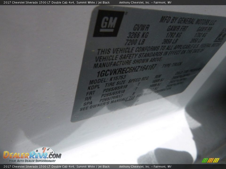 2017 Chevrolet Silverado 1500 LT Double Cab 4x4 Summit White / Jet Black Photo #15