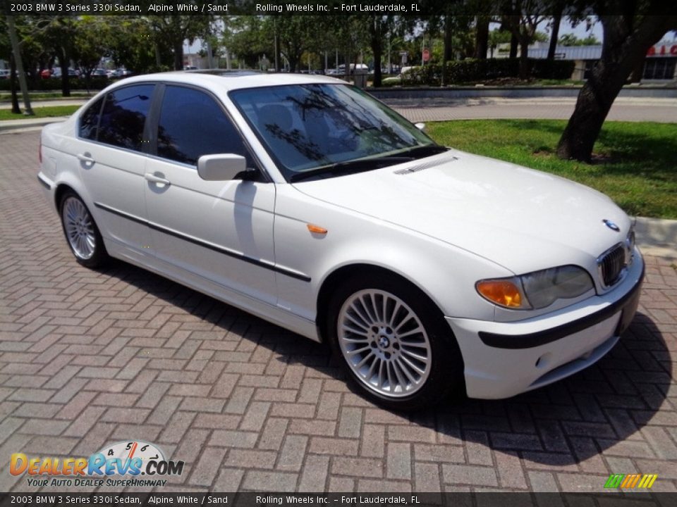 2003 BMW 3 Series 330i Sedan Alpine White / Sand Photo #27